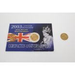 Two half-sovereigns, Edward VII 1902; and Elizabeth II, 2003,