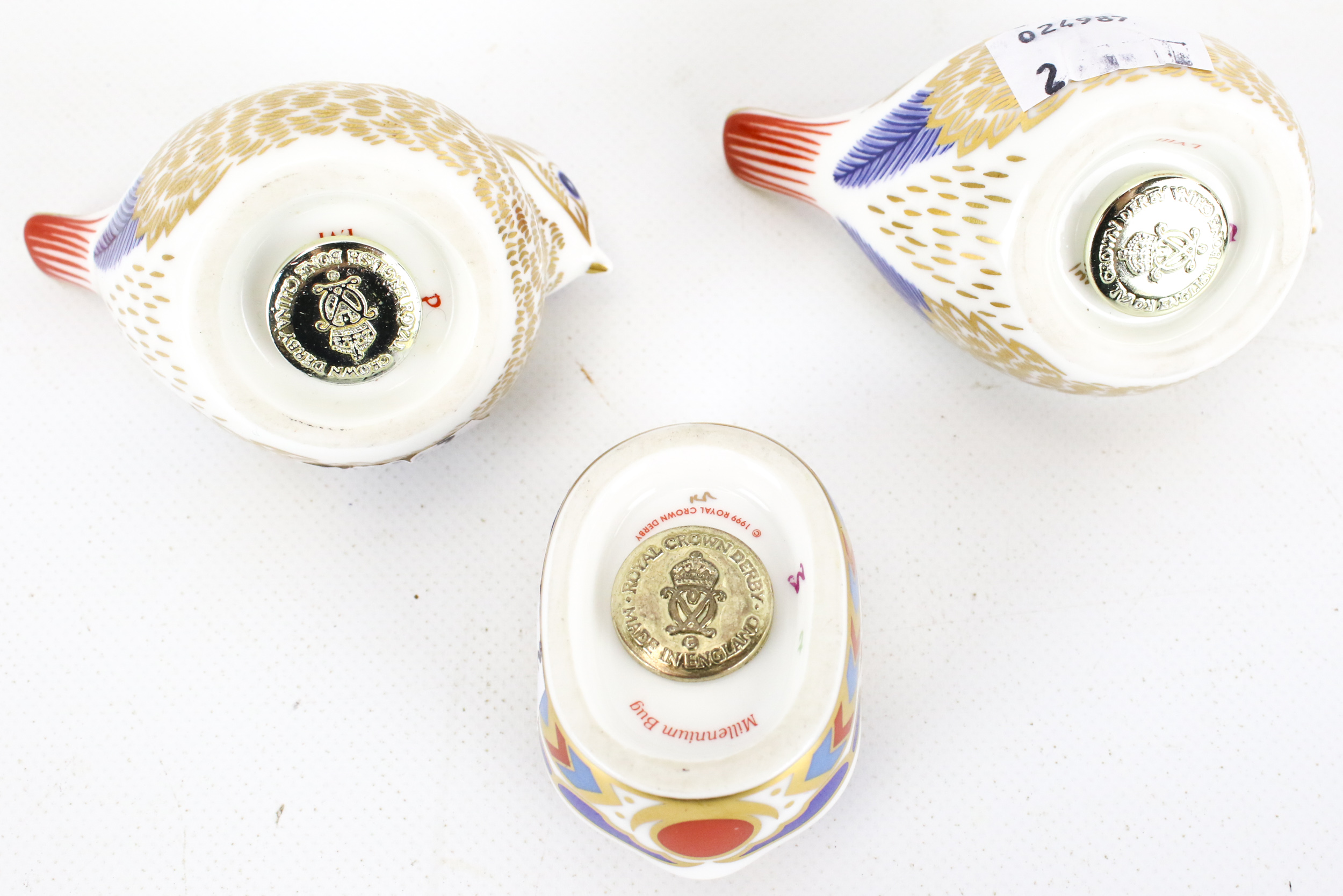 Three Royal Crown Derby paperweights. - Image 2 of 2