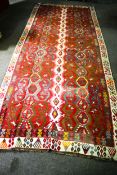 A large Persian Kilim carpet rug.