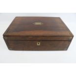 A 19 th century rosewood writing box / Lap Desk.