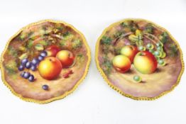 Two 20th century Royal Worcester porcelain plates.