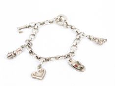 A silver Links of London 'charm' bracelet.