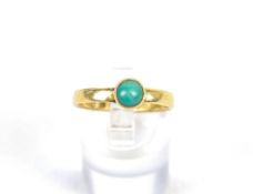 A Victorian 22ct gold and turquoise ring.