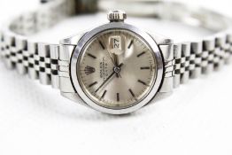 Rolex Oyster Perpetual Date, a lady's stainless steel bracelet watch, circa 1972/73. Ref 6919. No.