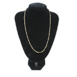 A vintage 9ct gold fancy fetter and three necklace.
