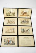 After Henry Alkin (British 1785-1851) a set of eight hand coloured engravings.