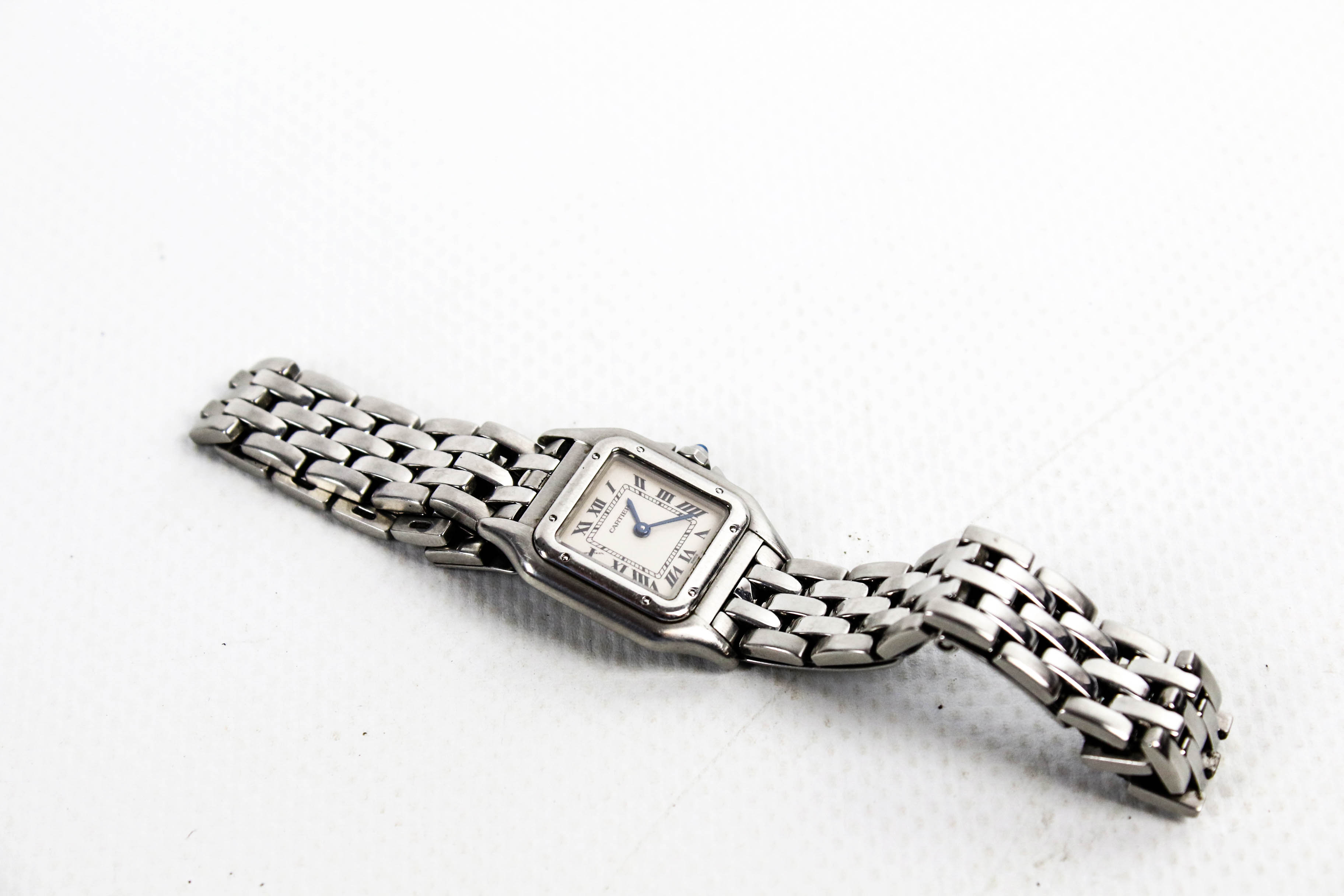 Cartier, Panthere, a lady's stainless steel bracelet watch, circa 2003, Ref 1320. - Image 3 of 6