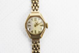 Smiths Imperial, a lady's 9ct gold tonneau-shaped bracelet watch, circa 1961.