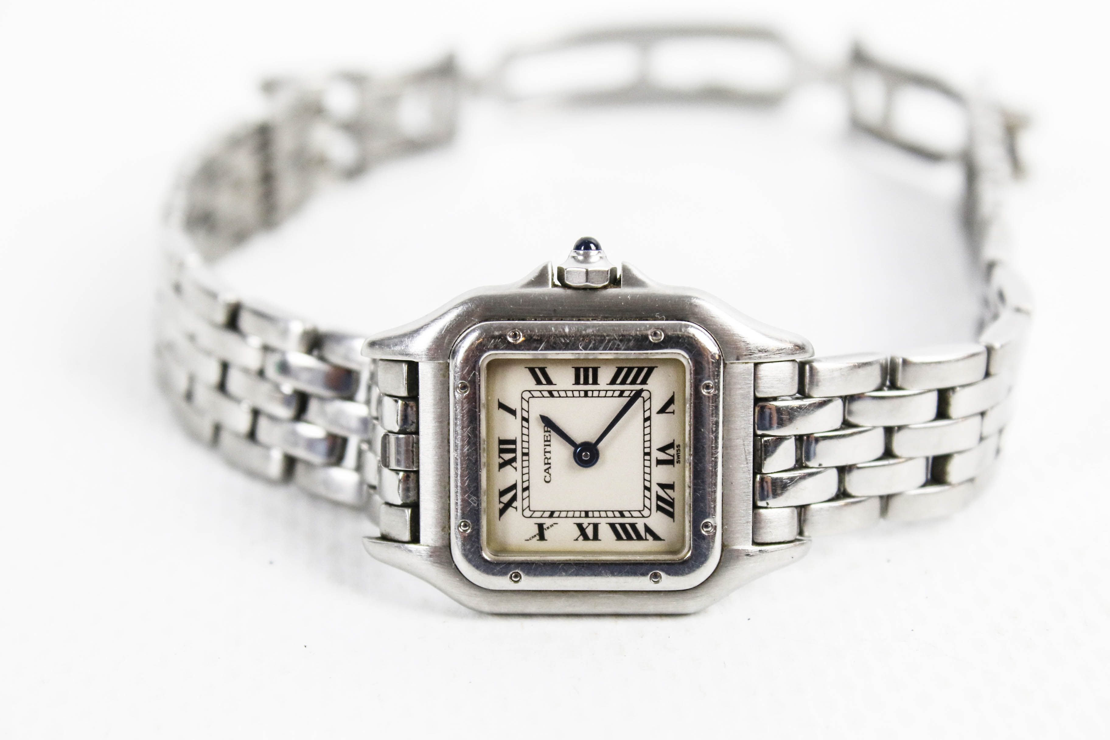 Cartier, Panthere, a lady's stainless steel bracelet watch, circa 2003, Ref 1320. - Image 2 of 6