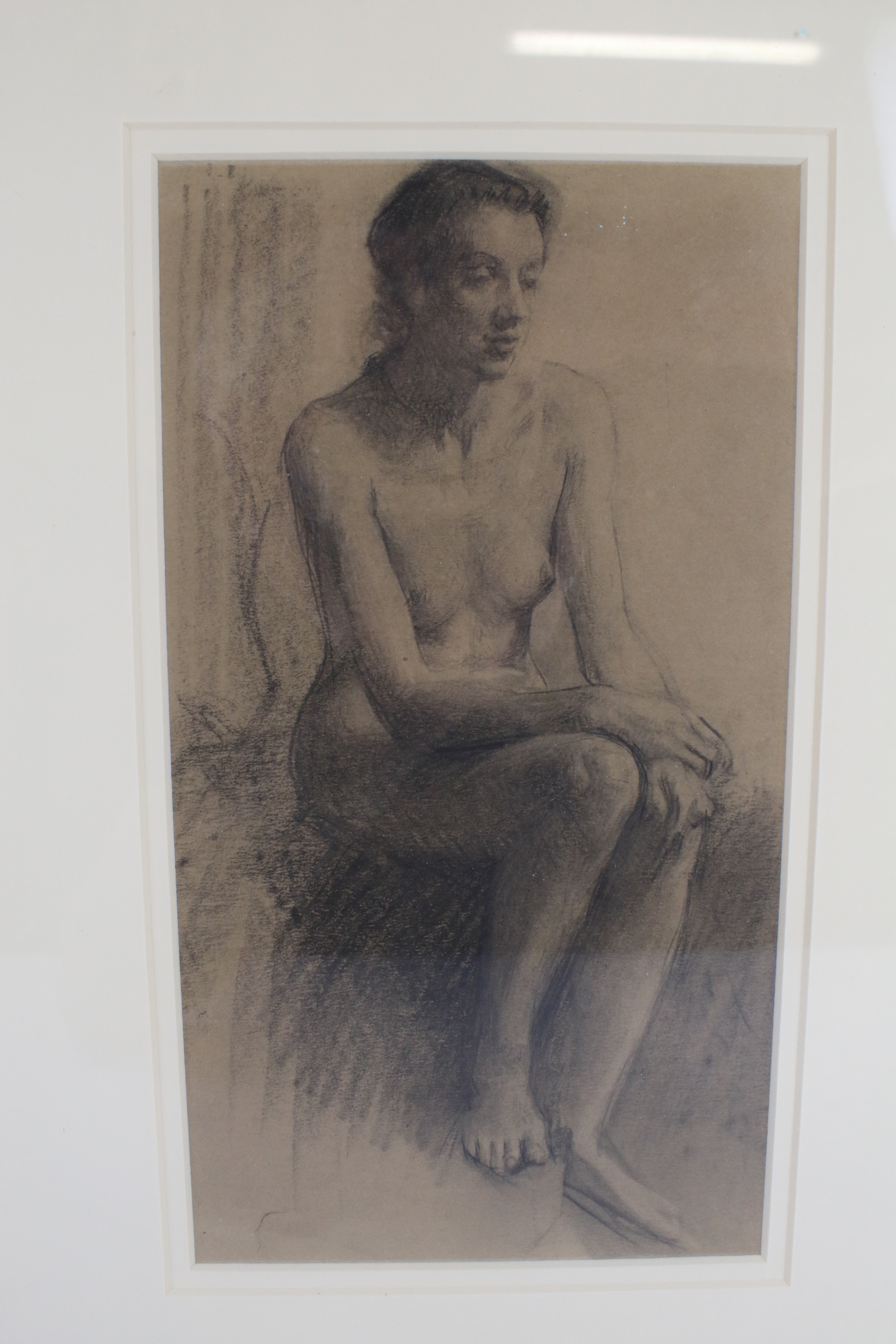 Marjorie (Magery) Curwen (1882-1964) charcoal sketch. - Image 2 of 4