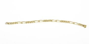 A vintage Italian 18ct gold twin-fetter-and-four bracelet.