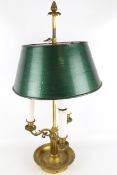 An early 20th century gilt metal bouillotte table lamp.