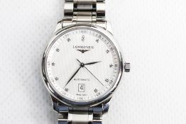 Longines, a gentleman's stainless steel automatic Date bracelet watch.