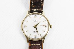 Astral, a gentleman's 9ct gold cased round wristwatch, circa 1976.