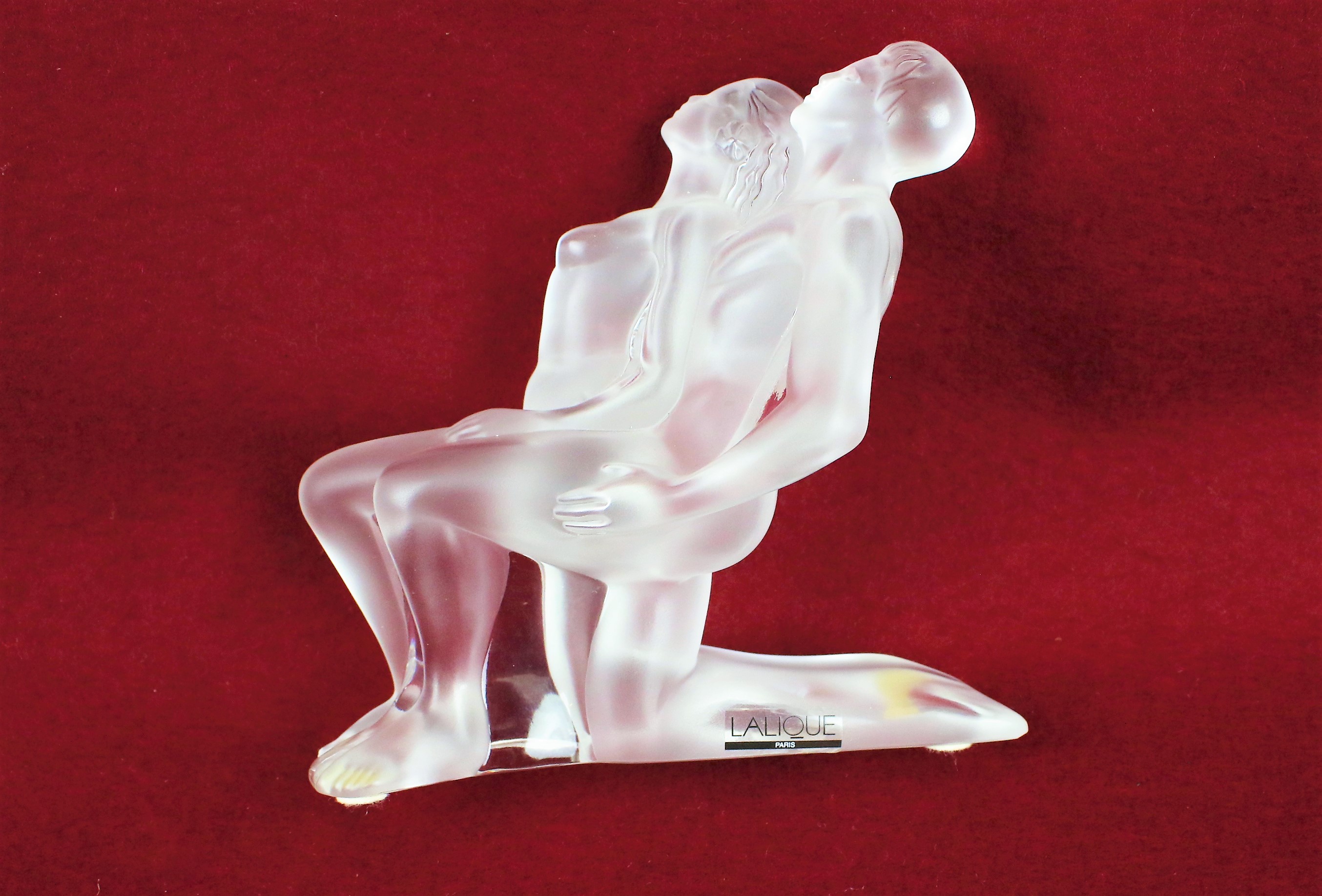 A Lalique glass model of a male and female. - Image 3 of 4