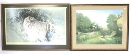 Two framed prints.