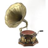 A HMV gramophone.