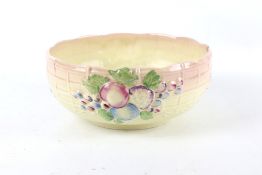 A Clarice Cliff Newport pottery fruit bowl.