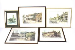 E. R. Sturgeon - a collection of five assorted framed prints.