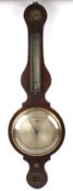 A regency mahogany mercury wheel barometer.