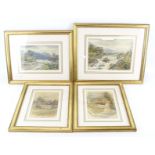 Four assorted Victorian landscape watercolour paintings. Framed and glazed.