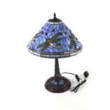 A Tiffany style table lamp.