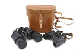 Two pairs of vintage binoculars. Including a Kershaw 1942 No.137926 MOD pair and a Bisley Deluxe No.