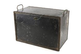 A vintage metal documents box.