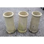 A set of three chimney pots, H62.