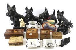 An assortment of Terrier 'Scotty' dog themed collectables.