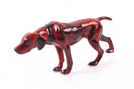 An Anita Harris pottery signed red 'pointer' dog figure.