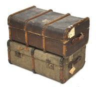 Two vintage travelling trunks.