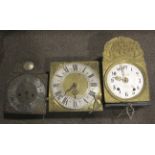 Three grandfather and longcase clock movements.