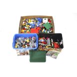 A large collection of Lego construction sets.