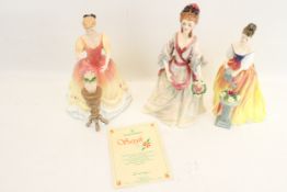 Three Royal Doulton figures signed by Michael Doulton.