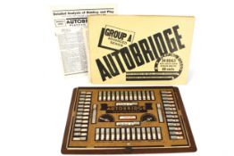 An American 'Autobridge' playing board together with instructions. L38.