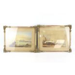 Two 19th Century Continental seascape watercolours. Unsigned.