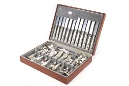 A canteen of silver plated King's pattern cutlery.