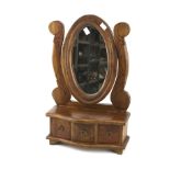 A 20th century wooden dressing table mirror.
