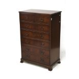 A vintage Bradley mahogany chest of drawers.