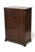 A vintage Bradley mahogany chest of drawers.