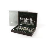 A 44 piece silver plated canteen of cutlery from 'The Debenhams Collection'.