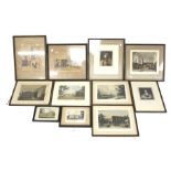 A collection of 19th century and later prints, mostly architectural. Max.