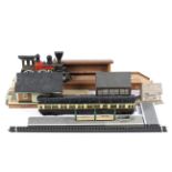An assortment of scratch built railway models.