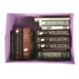 A collection of Folio Society books. Including 'Domesday Book', 'The Book of Common Prayer', etc.