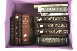 A collection of Folio Society books. Including 'Domesday Book', 'The Book of Common Prayer', etc.