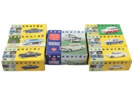 Seven Vanguards diecast models.