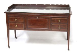 A Regency style mahogany sideboard.