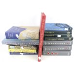 A collection of Folio Society books. Including 'The Holy Grail', 'Memoirs of a British Agent', etc.