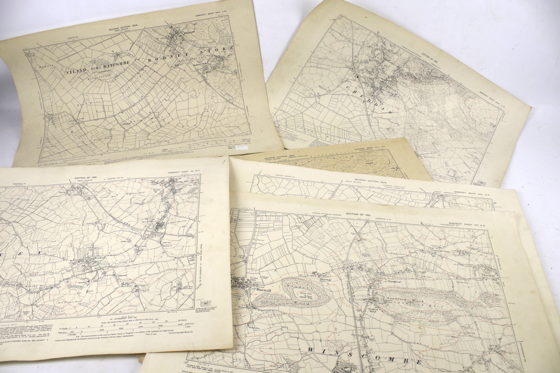 A collection of vintage local maps.